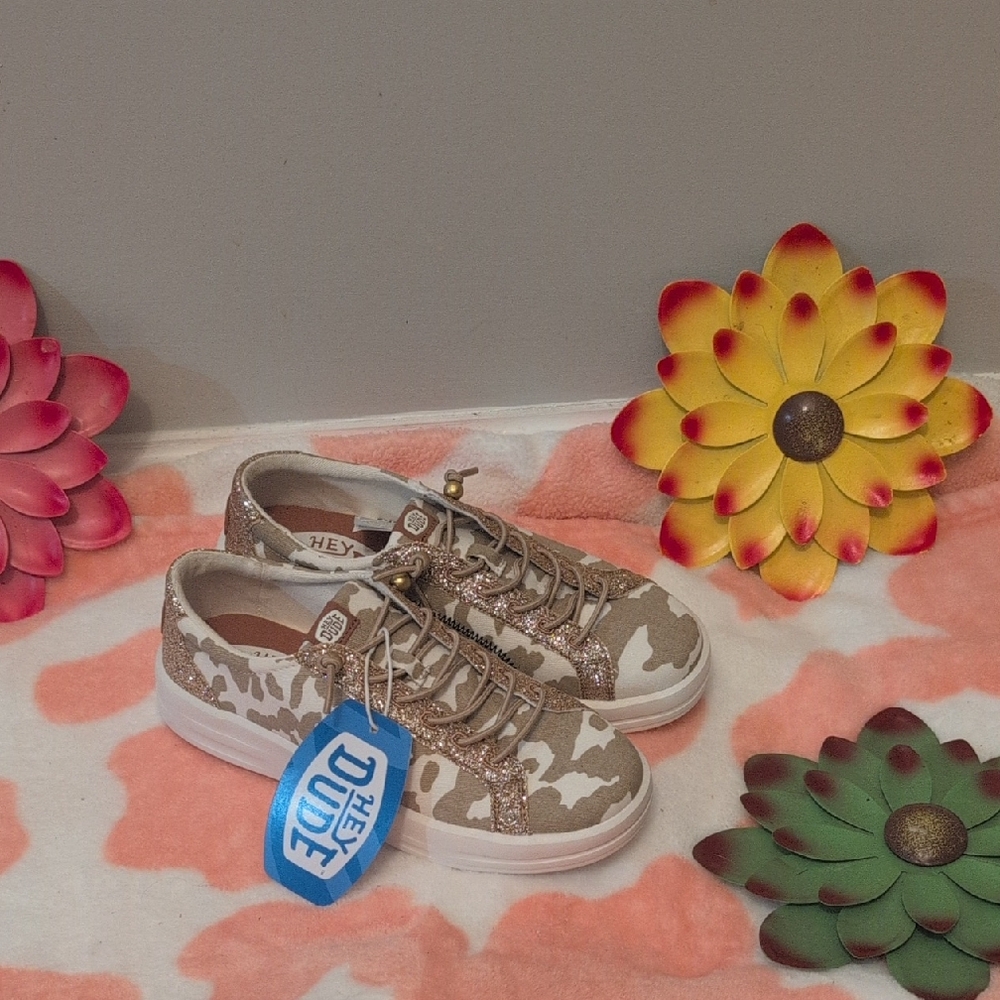 Hey Dude Sneakers - Beige and White Camo
